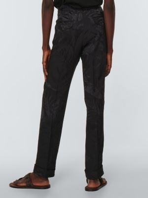 Pantaloni sport din jacard Tom Ford negru