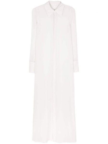 Robe longue en soie en chiffon Ami Paris blanc