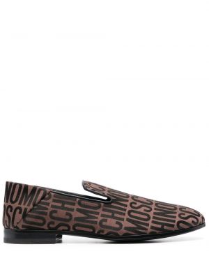 Loafers ζακάρ Moschino καφέ
