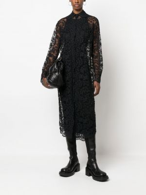 Robe chemise en dentelle Givenchy Pre-owned noir