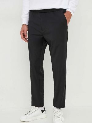 Jednobarevné kalhoty Liu Jo černé