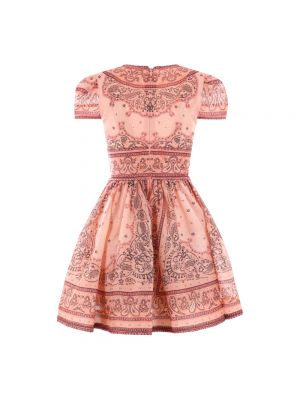 Mini vestido con estampado Zimmermann rosa