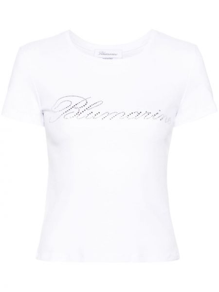 T-shirt di cotone Blumarine bianco