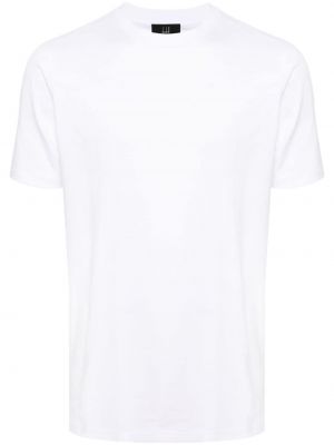 Haftowana koszulka bawełniana Dunhill biała