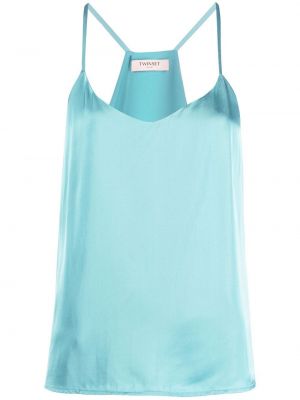 Tank top med v-hals Twinset blå