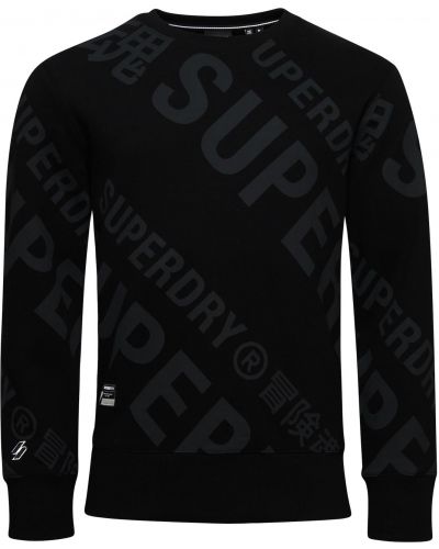 Superdry Bluză de molton  gri / negru