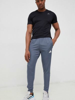 Kalhoty s aplikacemi Adidas Performance šedé