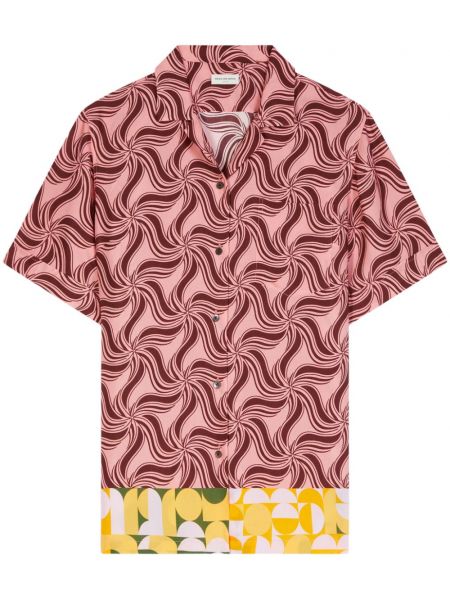 Painettu paitapusero Dries Van Noten pinkki