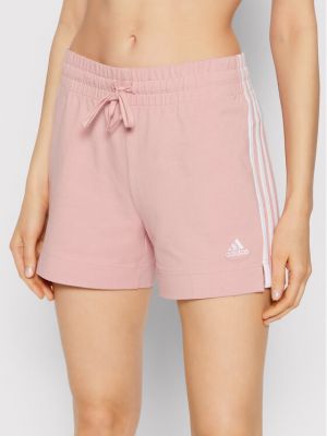 Sportske kratke hlače slim fit Adidas ružičasta
