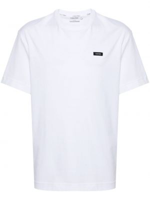 Bavlněné tričko Calvin Klein bílé
