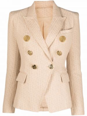 Jacquard dobbeltradet blazer Balmain