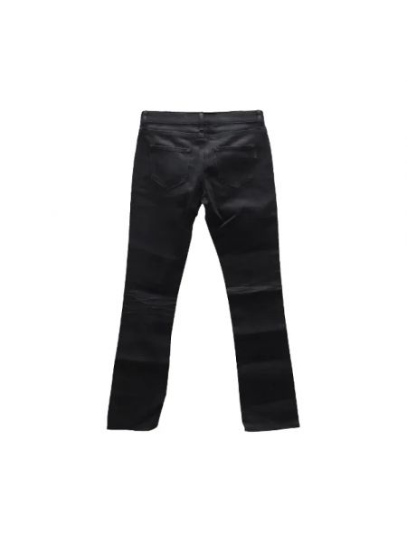 Jeansy bawełniane retro Yves Saint Laurent Vintage czarne