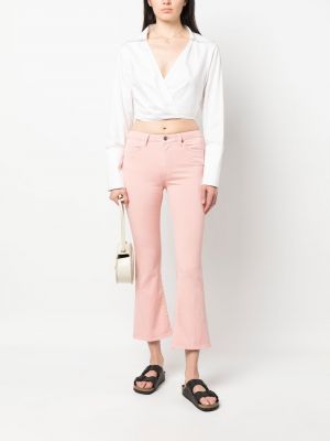 Kalhoty s nízkým pasem Dondup růžové