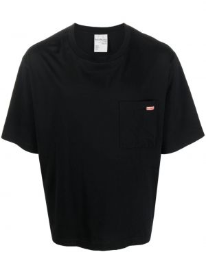 T-shirt en coton à imprimé Acne Studios noir
