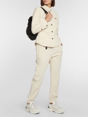 Καπιτονέ πουκάμισο κοτλέ Moncler Grenoble λευκό