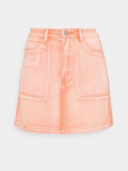 Pomarańczowa spódnica jeansowa Missguided