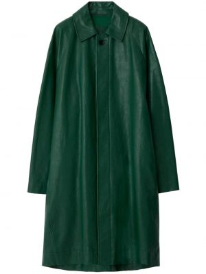 Palton din piele Burberry verde