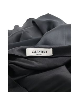 Falda de seda Valentino Vintage negro