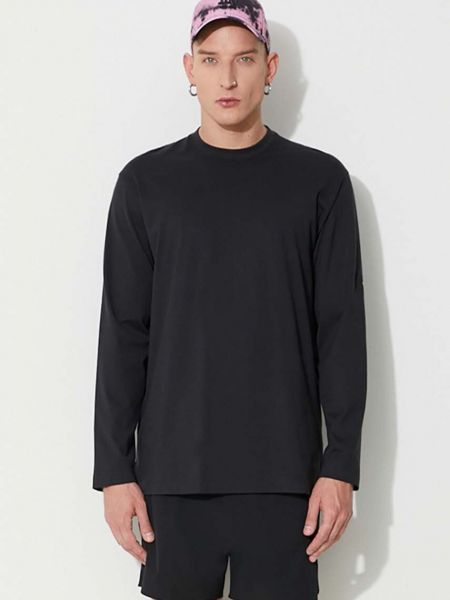 Μακρυμάνικη βαμβακερή μπλούζα Y-3 μαύρο