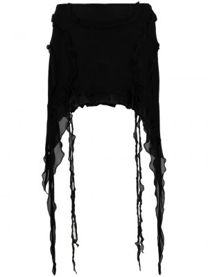 Asymetrické mini sukně Misbhv černé