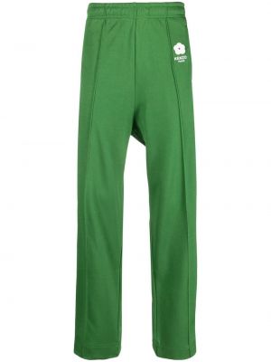 Pantaloni cu model floral Kenzo verde