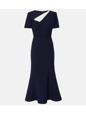 Asimetrična midi haljina Roland Mouret plava