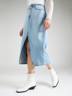 Džínsová sukňa Abercrombie & Fitch modrá