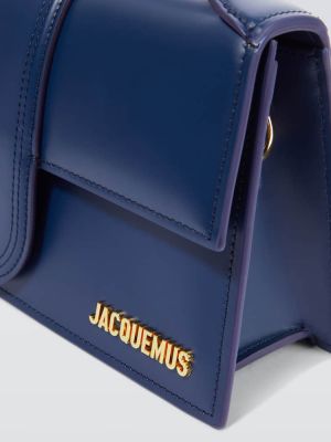 Kožená taška přes rameno Jacquemus modrá
