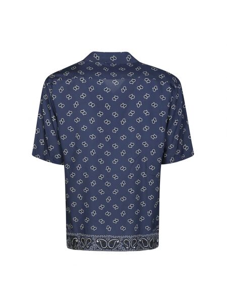 Koszula z krótkim rękawem z wzorem paisley Palm Angels niebieska
