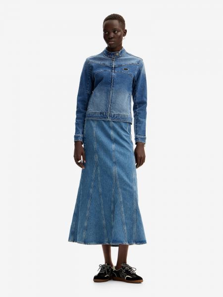 Džínsová sukňa Desigual modrá