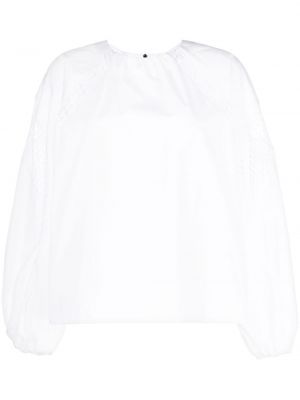 Блуза с дантела Msgm бяло