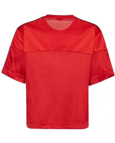 Camiseta con bordado Fendi rojo