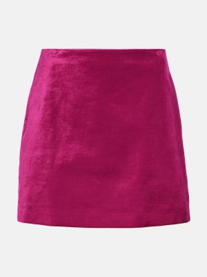 Sametové mini sukně Veronica Beard růžové