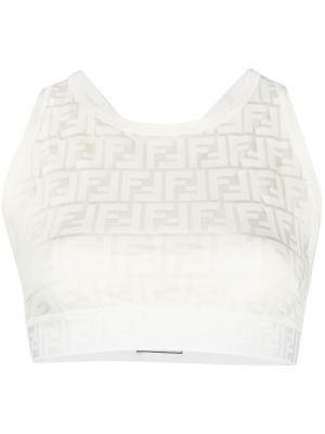 Crop top Fendi hvit