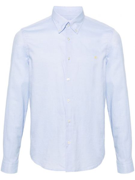 Βαμβακερό πουκάμισο με κέντημα Manuel Ritz μπλε