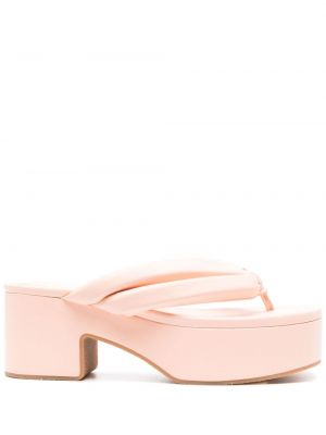 Kožne sandale s platformom Dries Van Noten ružičasta