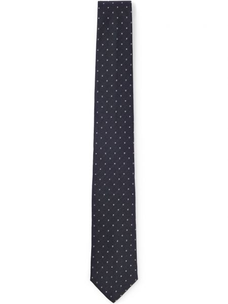 Jacquard svilena kravata Boss plava