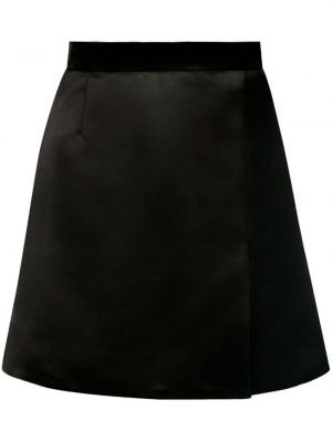 Saténová sukňa Nina Ricci čierna