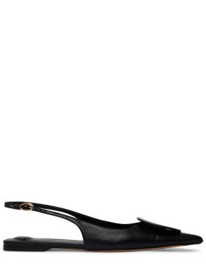 Pantofi din piele slingback Jacquemus negru
