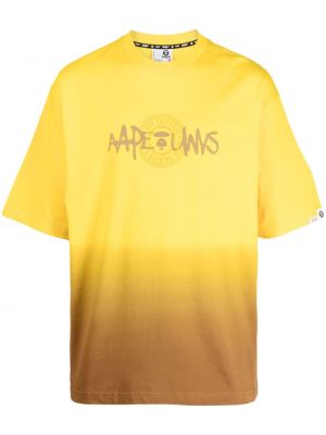 T-shirt con stampa Aape By *a Bathing Ape® giallo