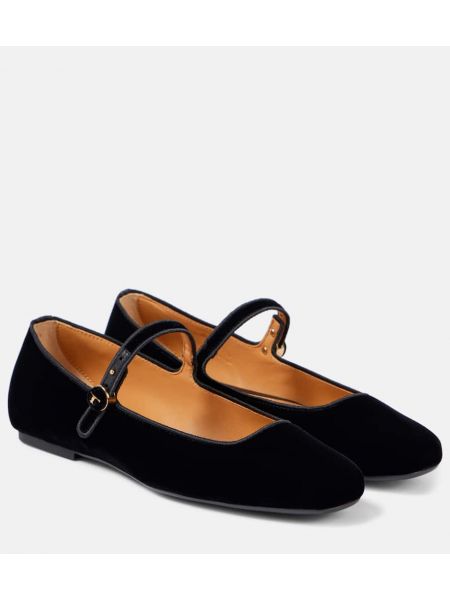 Fløjl mary jane pumps Tod's sort