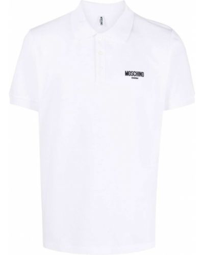 Polo majica s printom Moschino bijela