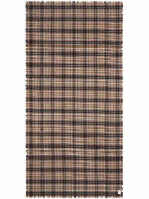 Sjekket skjerf Burberry brun