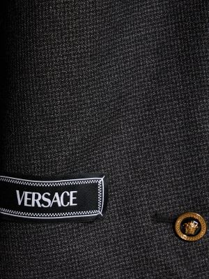 Vlněná bunda Versace šedá