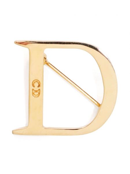 Brošňa Christian Dior Pre-owned zlatá
