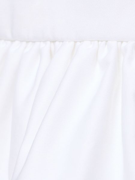 Jupe courte en coton drapé Patou blanc