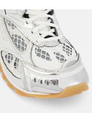 Sneakers in mesh Bottega Veneta argento