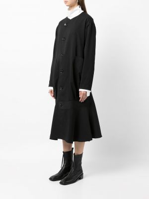 Płaszcz wełniany plisowany Sulvam czarny
