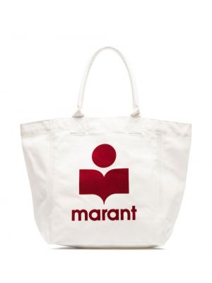 Trykt shoppingbag Isabel Marant étoile hvit