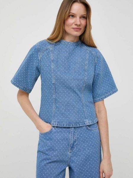 Bluza s printom Custommade plava